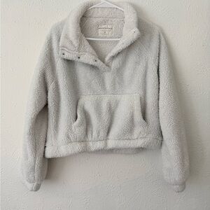 Aeropostale White / Grey Fleece Jacket